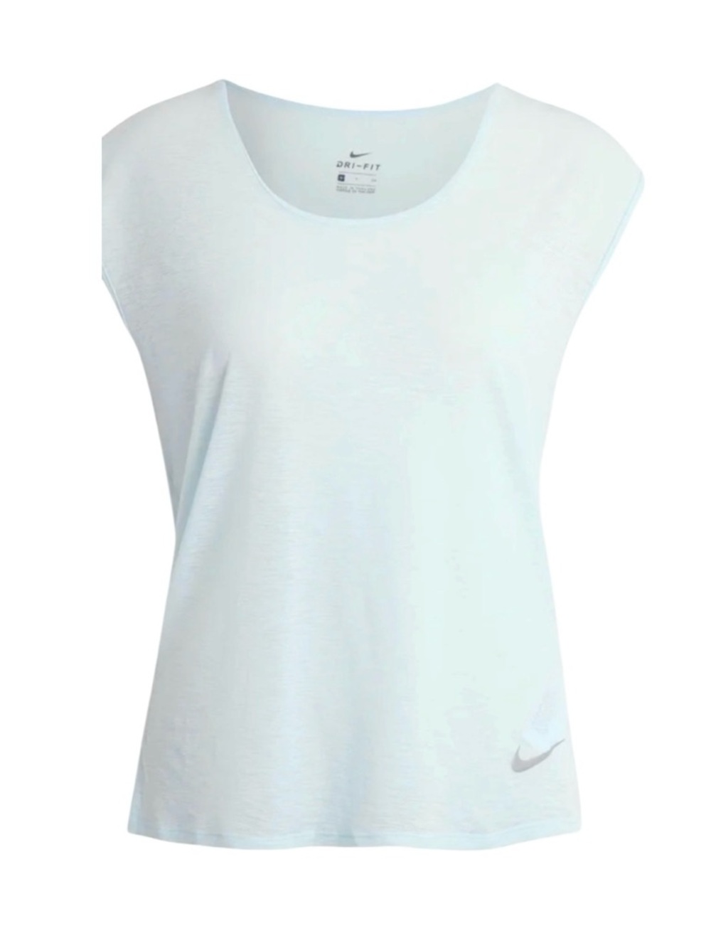Nike Dri Fit Sheer Powder Blue  Athletic Top size women’s small